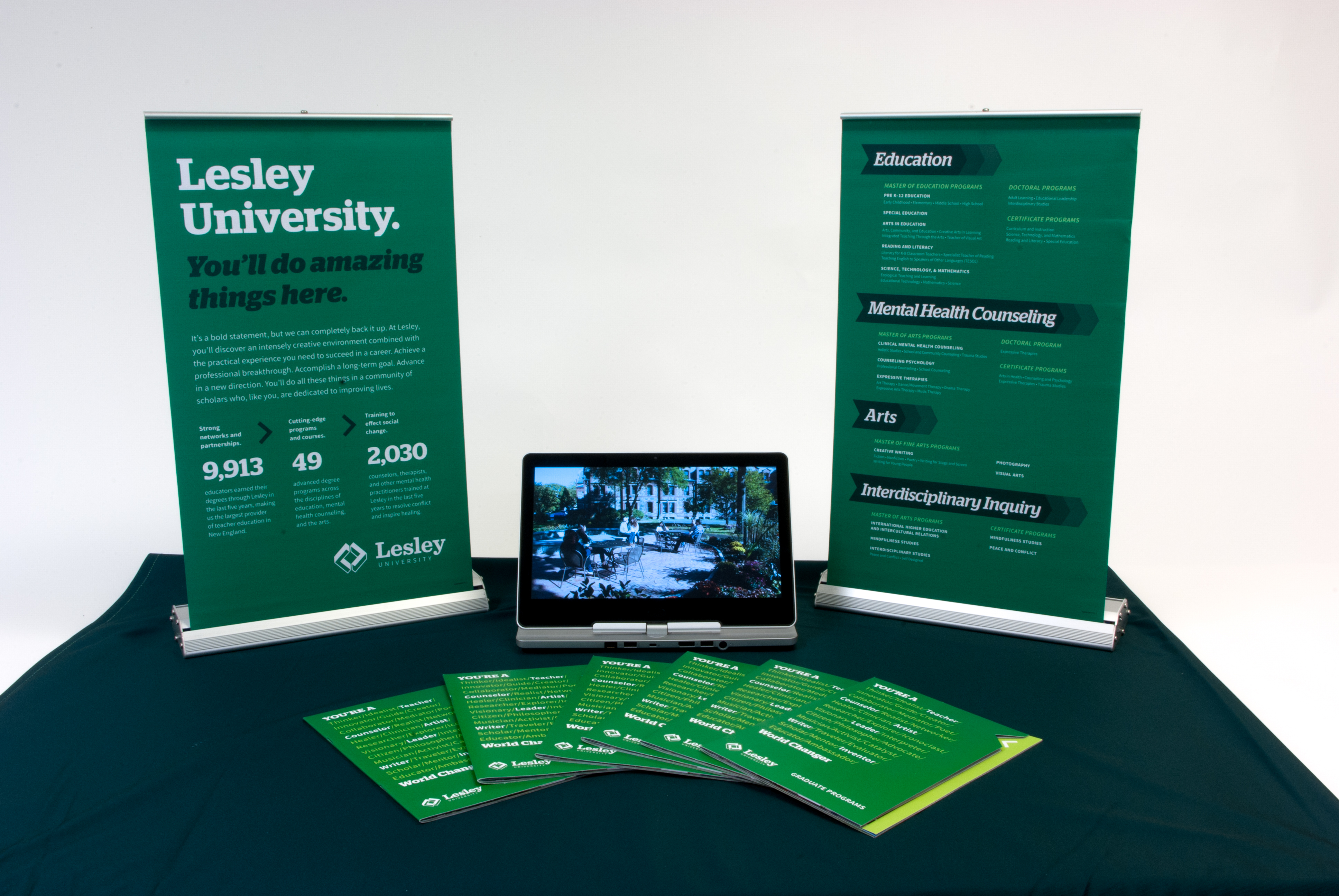 Graduate recruitment table set-up